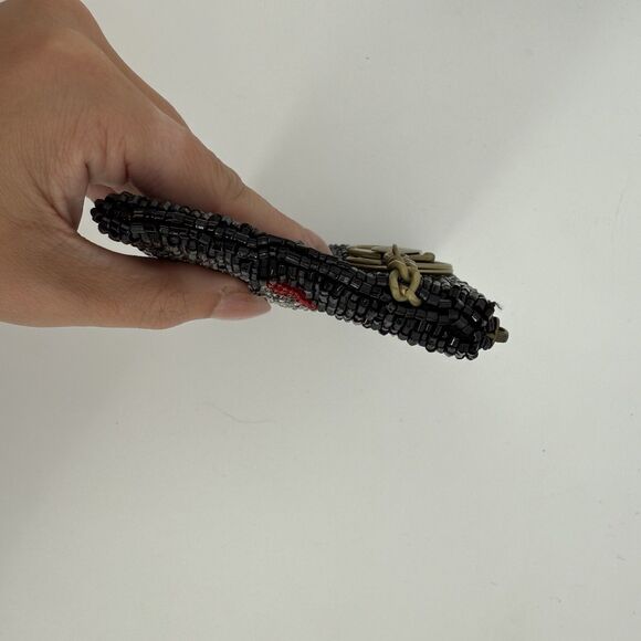 Mary Frances Touch Up Lipstick Beaded Pouch Coin Purse Designer - Picture 5 of 9